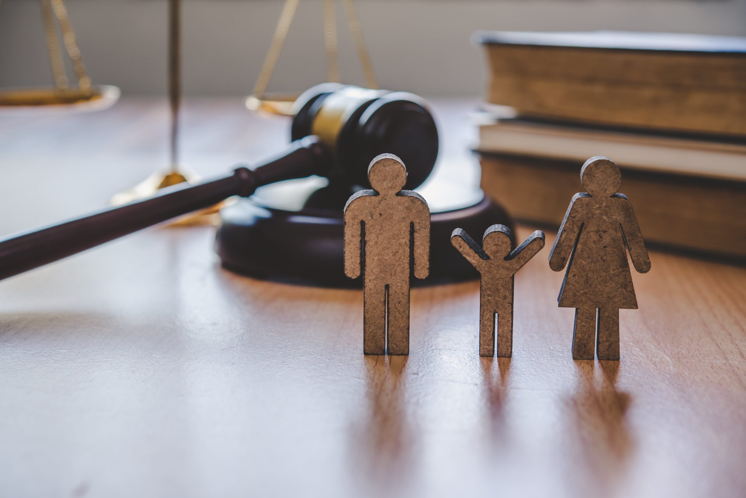 Scales of justice symbolizing Texas divorce laws involving children